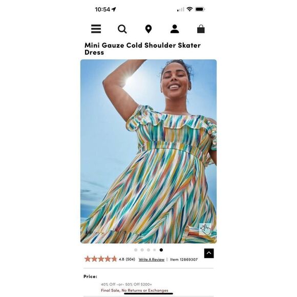 Torrid Dresses & Skirts - Torrid plus size 2/2xl xxl mini gauze cold shoulder rainbow skater dress
